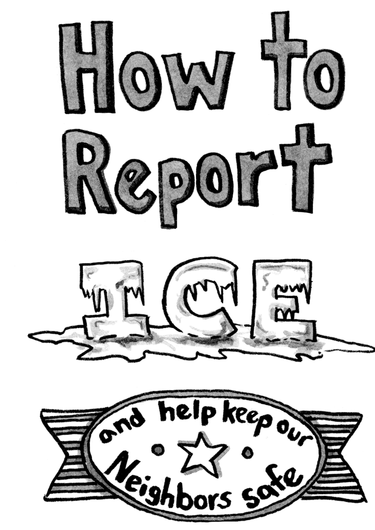 How to Report ICE zine